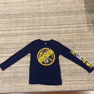 NBA Gear Boys Youth Denver Nuggets Long Sleeve Shirt M 10-12 Navy Blue